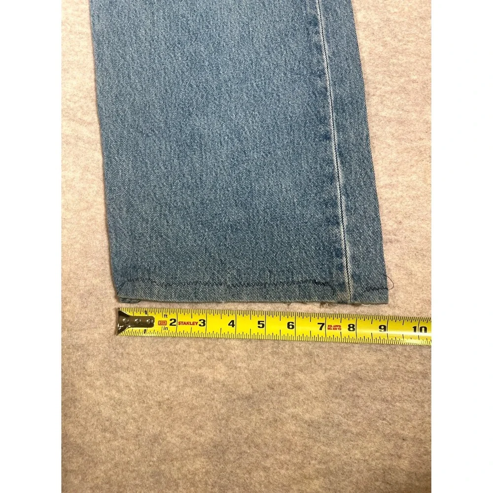 Levis 501 Original Fit Jeans Mens 42x30 Blue Denim Cotton Straight Leg High Rise